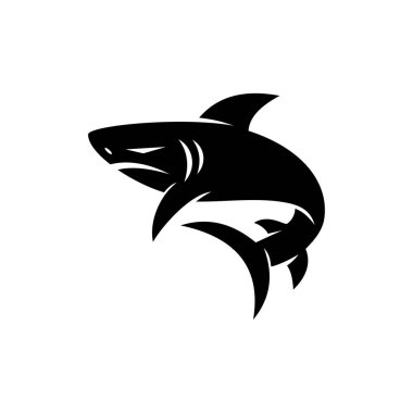 Shark Fauna logo tasarım vektör izole illüstrasyon kavramı