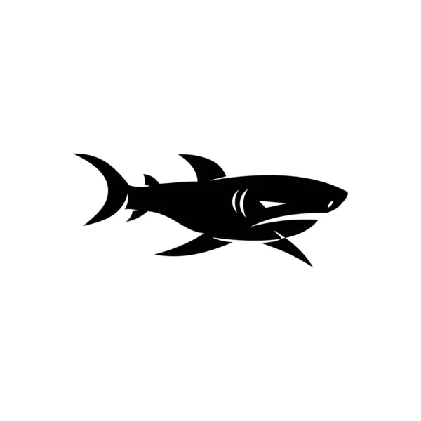 Shark logo design vector aislado Plantilla — Archivo Imágenes Vectoriales