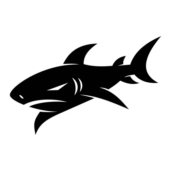 Diseño del logotipo de Shark Identity vector aislado concepto de ilustración — Archivo Imágenes Vectoriales