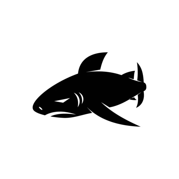 Shark Peligroso logo diseño vector plantilla aislada — Vector de stock