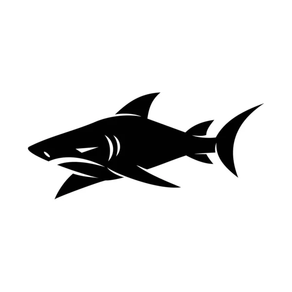 Акула Агресивний дизайн логотипу Вектор сучасний шаблон ілюстрації — стоковий вектор