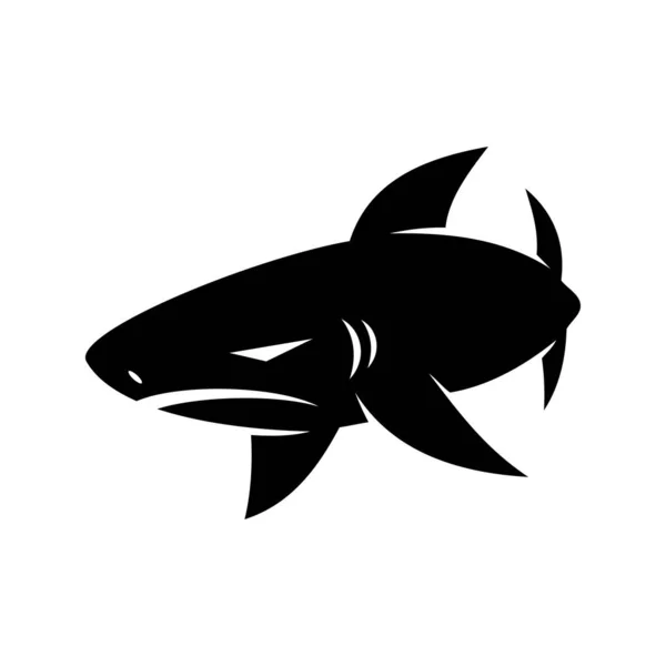 Shark Wild logo design vector isolated illustration template — Stock Vector