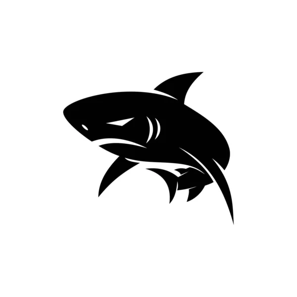 Diseño de logotipo de tiburón vector gráfico aislar plantilla de ilustración — Vector de stock