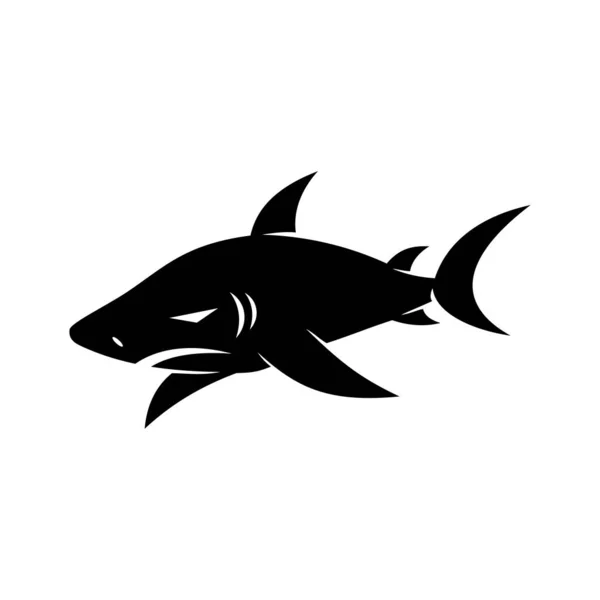 Logotipo de tiburón Elemento diseño vector moderno ilustración plantilla — Vector de stock