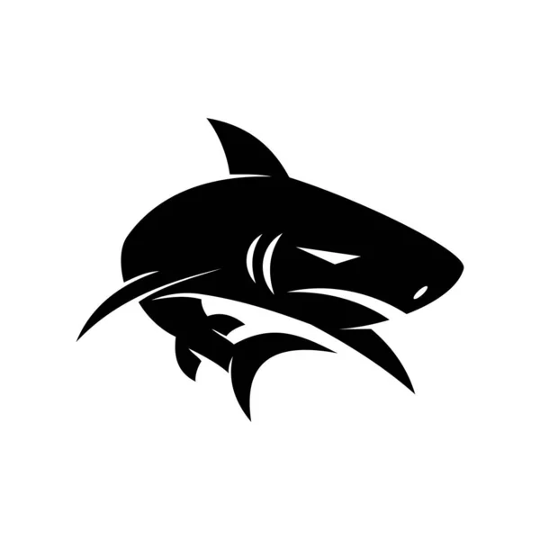 Plantilla de ilustración moderna de diseño de logotipo sónico de tiburón — Vector de stock