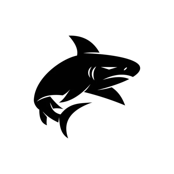 Tubarão logotipo conceito design vetor isolado modelo ilustração — Vetor de Stock