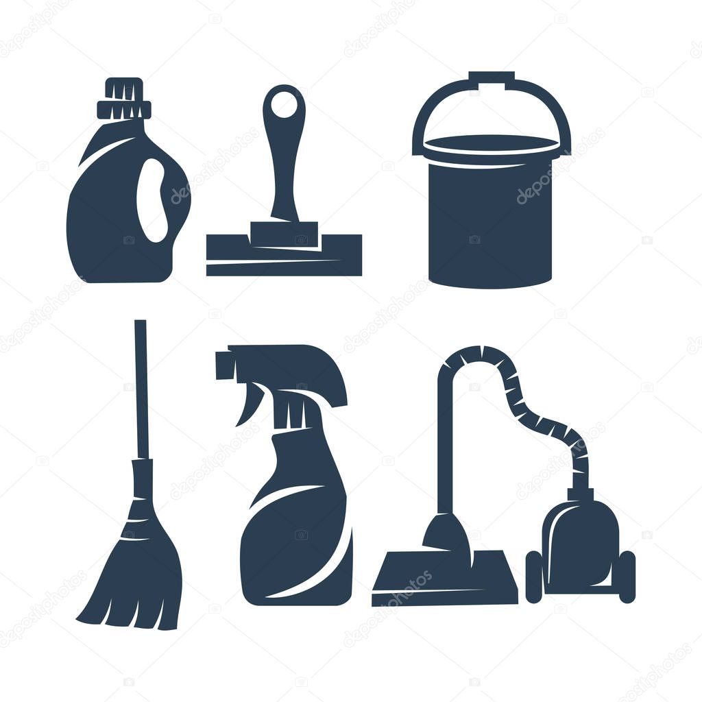 Cleaning Service Business logo design, Eco Friendly Concept for Interior, Home and Building