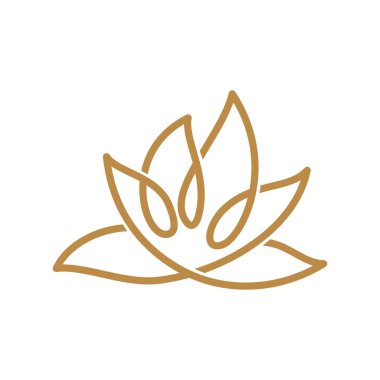 Doğa Spa logosu Soyut Yaprak Şablonu izole edildi