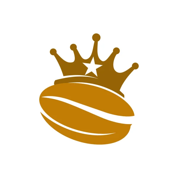 Modèle de couronne de logo de café Illustration vectorielle Design isolé — Image vectorielle