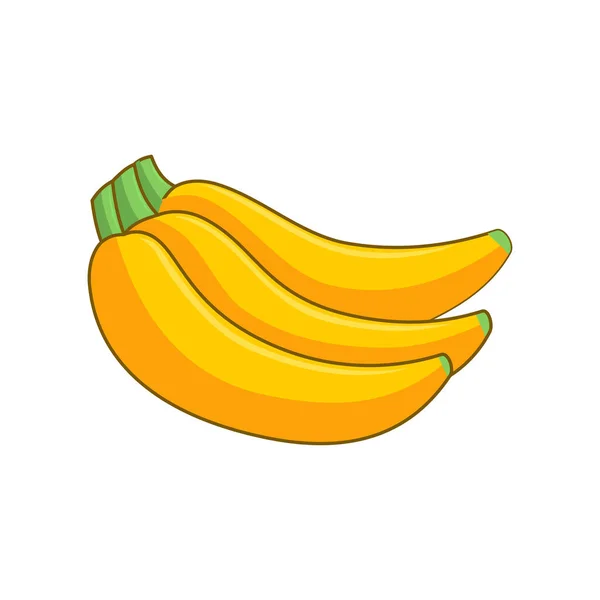 Banane Del Fumetto Buccia Banana Frutta Gialla Mazzetto Banane Frutta — Vettoriale Stock