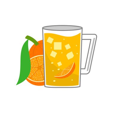 Portakal Suyu Kupası Resim Tasarımı Şablonu