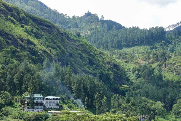 Sri Lanka orta kısmında bir yeşil vadi dağ manzarası