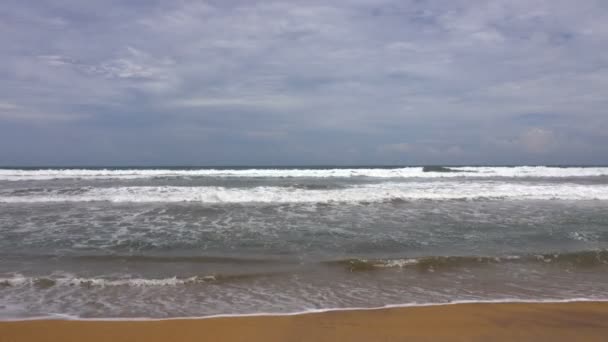 Paisaje Marino Del Océano Índico Costa Sri Lanka — Vídeos de Stock