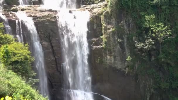 Schöner Ramboda Wasserfall Zentraler Provinz Sri Lanka — Stockvideo