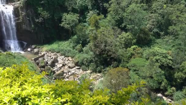 Bella Cascata Ramboda Nella Provincia Centrale Sri Lanka — Video Stock