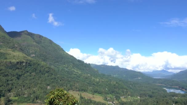 Merkez Eyaleti Sri Lanka Kotmale Rezervuar Puna Şelale Panoramik Görünümü — Stok video