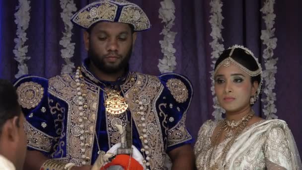 Wadduwa Sri Lanka May 2018 Beautiful Wedding Ceremony Sri Lanka — Stock Video