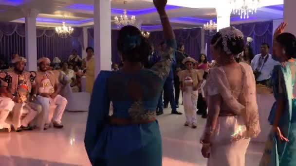 Wadduwa Sri Lanka May 2018 Bride Dances Traditional Sri Lankan — Stock Video
