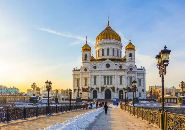 015 Katedralen Kristus Frälsaren Moskva Eftermiddagen Senast Vinter Dagar — Stockfoto