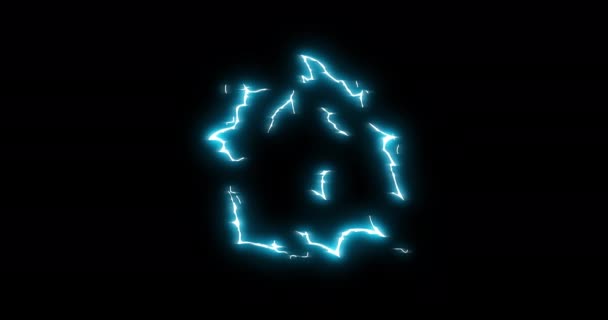 Step Thunder Spark Shot Electrical Cartoon Elements Animation Thunder Electric — Stock video