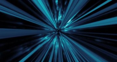 Mavi hiperuzay Warp Hızı Yakınlaştırma Animasyonu. Soyut yaratıcı kozmik arka plan. Mavi hiperuzay Warp Hızı Zoomin Neon hareket halinde ışıldayan ışınlar ışık hızı 10 saniye 2 saniye animasyon çizgi film ateş 4k Raging Flames Big Bang.