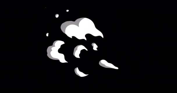 Step Continuous Smoke Cartoon Elements Glow Effect Out Glow Effect — Stock video