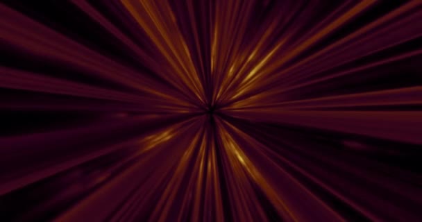 Gold Yellow Hyperspace Warp Speed Zoomin Animation Fondo Cósmico Creativo — Vídeo de stock