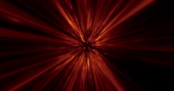 Röd Orange Gul Hyperspace Warp Hastighet Zoomin Animation Abstrakt Kreativ — Stockvideo