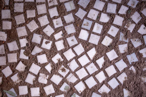 Texture Mosaic Pieces Ceramic Tiles Floor — Stock Photo, Image