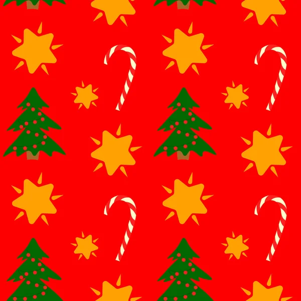 Weihnachtsmuster Nahtloses Muster Mit Weihnachtsdekor Hintergrund Für Geschenkverpackung — Stockfoto