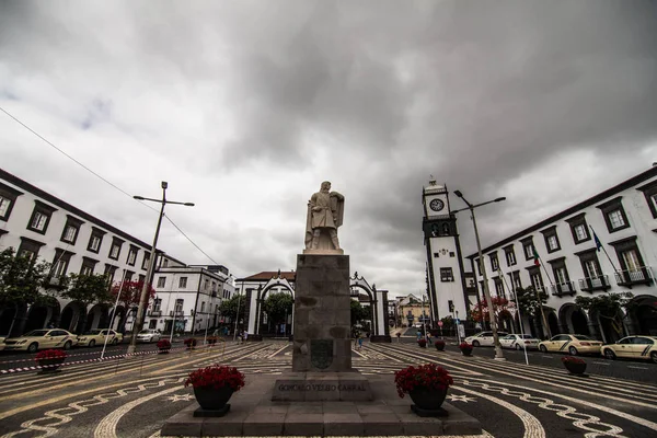 Ponta Delgada Portugal Juli 2018 Stadspoorten Het Centrum Van Ponta — Stockfoto