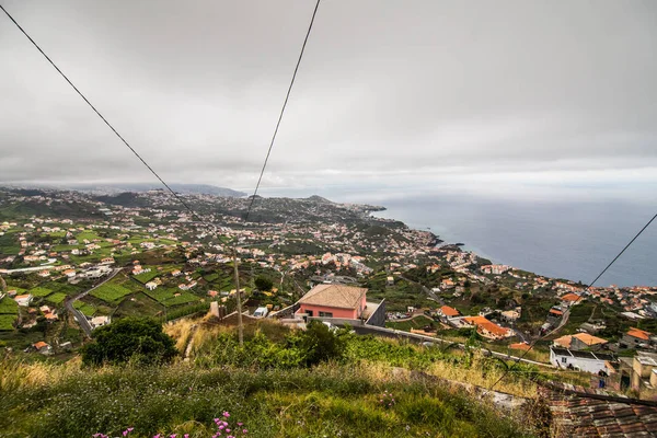 Πόλη Camara Lobos Στη Μαδέρα Πορτογαλία Ταξιδιωτικό Υπόβαθρο — Φωτογραφία Αρχείου