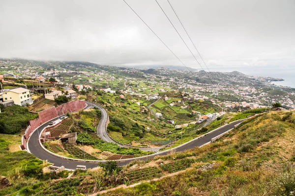 Πόλη Camara Lobos Στη Μαδέρα Πορτογαλία Ταξιδιωτικό Υπόβαθρο — Φωτογραφία Αρχείου