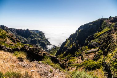 Manzara trek Pico Arieiro Pico Ruivo, Madeira Adası, Portekiz
