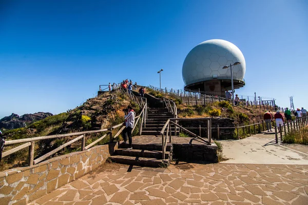 Radar Organização Tratado Atlântico Norte Próximo Cume Pico Arieiro Terceira — Fotografia de Stock