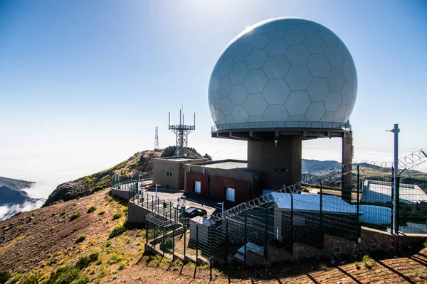 Radar Organização Tratado Atlântico Norte Próximo Cume Pico Arieiro Terceira — Fotografia de Stock