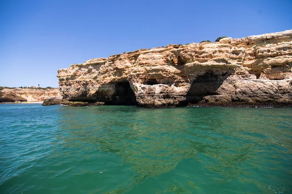 Rocas Acantilados Paisaje Oceánico Costa Aalgarve Portugal — Foto de Stock