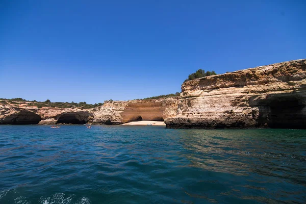 Rocas Acantilados Paisaje Oceánico Costa Aalgarve Portugal — Foto de Stock