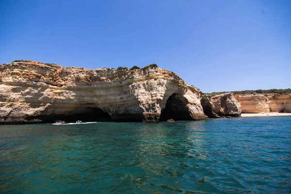 Rocas Acantilados Paisaje Oceánico Costa Aalgarve Portugal — Foto de Stock