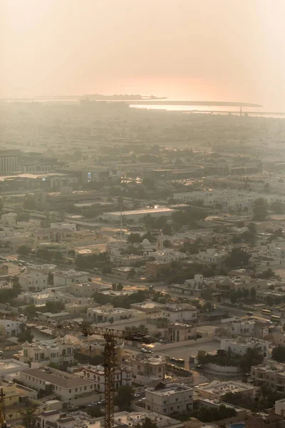 Bur Dubai Και Της Deira Αεροφωτογραφία Του Dubai Creek — Φωτογραφία Αρχείου