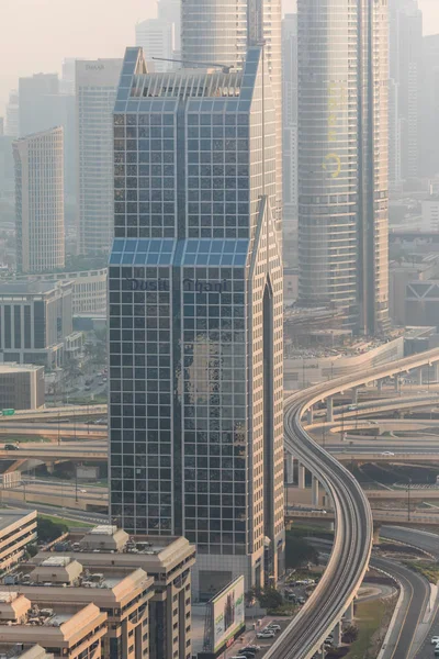 Ovanifrån Många Bilar Bilkö Dubai Förenade Arabemiraten — Stockfoto