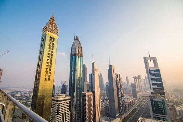 Dubai Uae October 2018 Aerial View Downtown Dubai Sunny Day — Stock Photo, Image