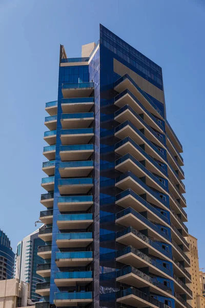 Dubai, Birleşik Arap Emirlikleri - Ekim, 2018 fütüristik şehir manzarası gökdelenlerin