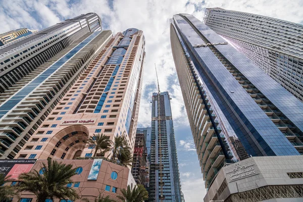 Modern Arkitektur Hög Upphov Och Höga Byggnader Dubai Marina Förenade — Stockfoto