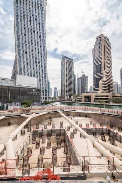 Dubai Förenade Arabemiraten Oktober 2018 Byggandet Nya Skycraper Dubai — Stockfoto