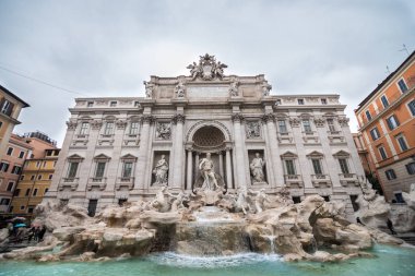 Rome, İtalya - Kasım, 2018: Trevi Çeşmesi Roma, İtalya. Roma'nın en ünlü çeşme Trevi's. Mimari ve Roma'nın Simgesel Yapı