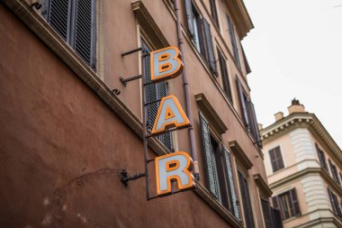 Rome, İtalya - Kasım 2018: Tarihi merkezi sokakları, Roma, İtalya