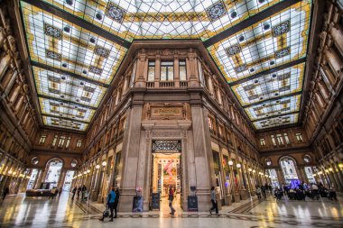 ROME, ITALY - November, 2018: Galleria Alberto Sordi in Rome. Galleria Colonna Shopping Arcade at Via del Corso in Rome, Italy. clipart