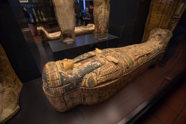 Roma, Roma, İtalya - Kasım, 2018: Amenirdis Batı Thebes dan mumya