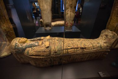 Rome, Vatican City, Italy - November, 2018: Mummy of Amenirdis from West Thebes clipart